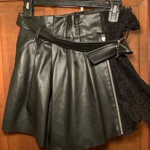 Faux leather skort! From “zara basic”